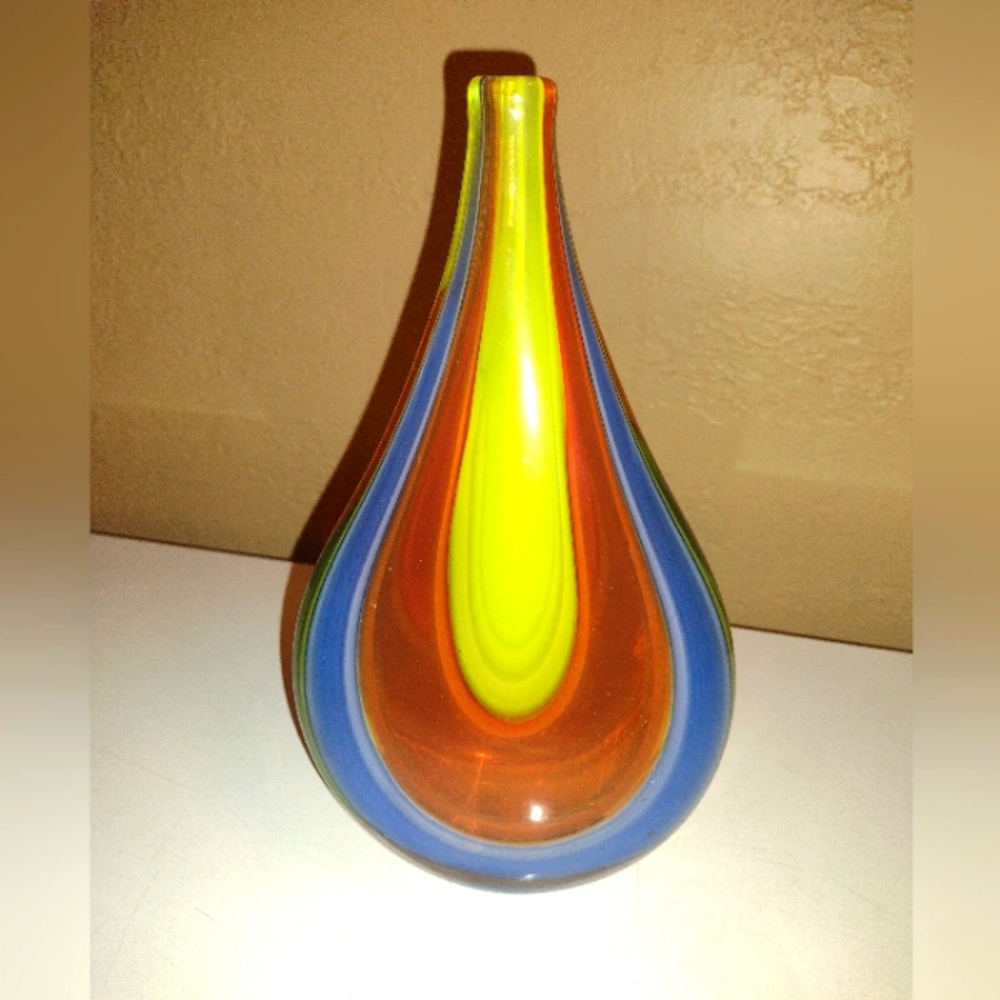 Hand Blown Multi Color Vase